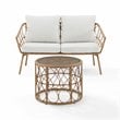 Crosley Furniture Juniper 2-piece Wicker Outdoor Conversation Set in Natural