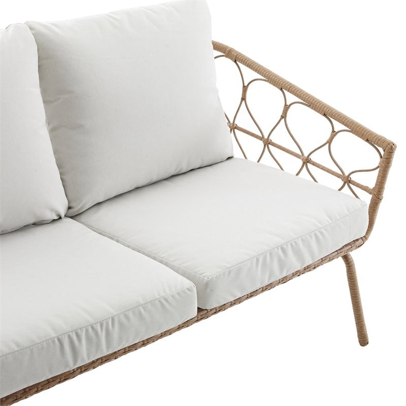 Crosley Furniture Juniper 2-piece Wicker Outdoor Conversation Set in Natural