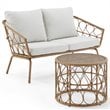 Crosley Furniture Juniper 2-piece Wicker Outdoor Conversation Set in Natural