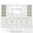 Crosley Furniture Tara 3-PC Entertainment Center/Sideboard & Bookcases in White
