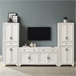 Crosley Furniture Tara 3PC Entertainment Center/Sideboard with Pantries in White