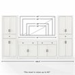 Crosley Furniture Tara 3PC Entertainment Center/Sideboard with Pantries in White