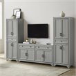 Crosley Furniture Tara 3PC Entertainment Center/Sideboard with Pantries in Gray