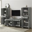 Crosley Furniture Tara 3PC Entertainment Center/Sideboard with Pantries in Gray