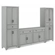 Crosley Furniture Tara 3PC Entertainment Center/Sideboard with Pantries in Gray