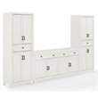 Crosley Furniture Tara 3PC Entertainment Center/Sideboard with Pantry Set White