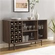 Crosley Furniture Liam Modern Wood Wine Storage Sideboard in Walnut