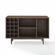 Crosley Furniture Liam Modern Wood Wine Storage Sideboard in Walnut