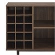 Crosley Furniture Liam Modern Wood Wine Storage Sideboard in Walnut