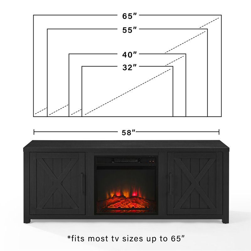 Crosley Furniture Gordon Wood TV stand for TVs up to 58