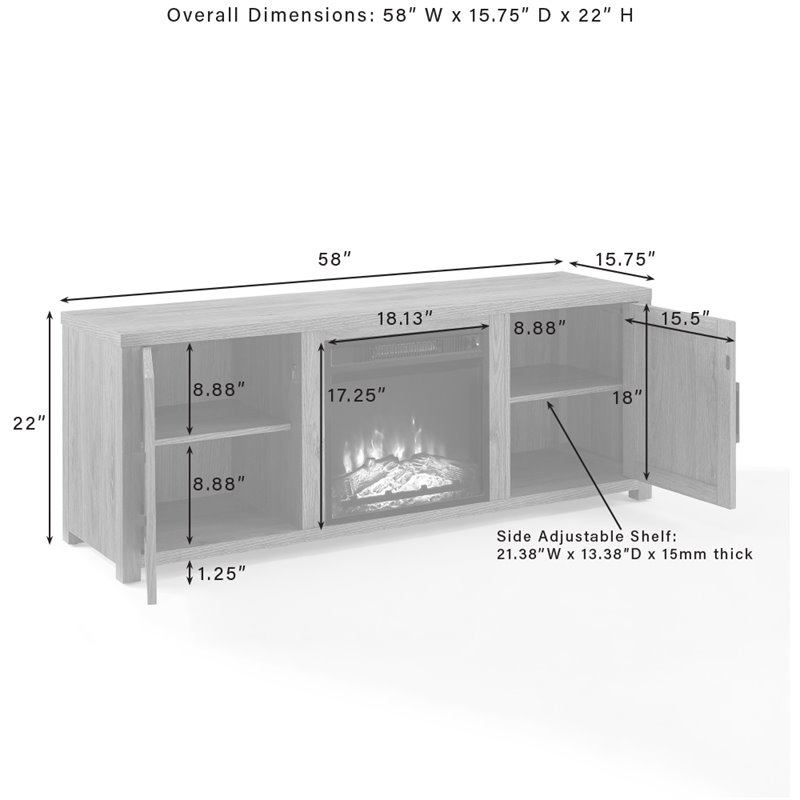Crosley Furniture Gordon Wood TV stand for TVs up to 58