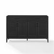 Crosley Furniture Milo Modern MDF Wood and Rattan Sideboard in Black