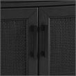Crosley Furniture Milo Modern MDF Wood and Rattan Sideboard in Black