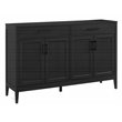 Crosley Furniture Milo Modern MDF Wood and Rattan Sideboard in Black