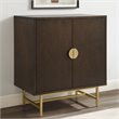 Crosley Furniture Blair Modern Wood Bar Cabinet in Dark Brown/Gold