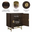 Crosley Furniture Blair Modern Wood Bar Cabinet in Dark Brown/Gold