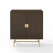 Crosley Furniture Blair Modern Wood Bar Cabinet in Dark Brown/Gold