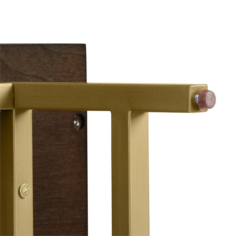 Crosley Furniture Blair Modern Wood Bar Cabinet in Dark Brown/Gold