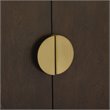Crosley Furniture Blair Modern Wood Bar Cabinet in Dark Brown/Gold