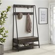 Crosley Furniture Jacobsen Modern Wood Hall Tree in Brown/Black