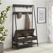 Crosley Furniture Jacobsen Modern Wood Hall Tree in Brown/Black