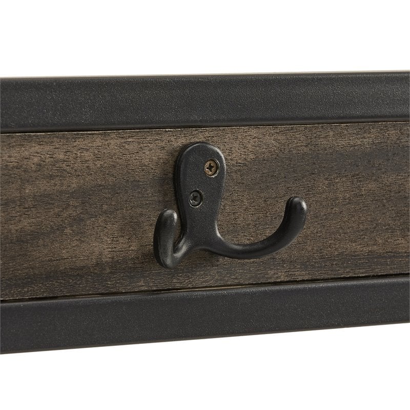 Crosley Furniture Jacobsen Modern Wood Hall Tree in Brown/Black