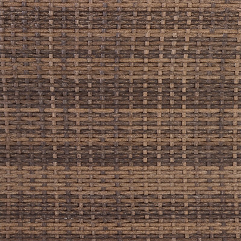Crosley Furniture Capella Rattan & Fabric Patio Chair in Brown/Cream (Set of 2)