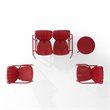Crosley Furniture Ridgeland 4-piece Metal Outdoor Conversation Set in Red