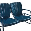 Crosley Furniture Ridgeland 4-piece Metal Outdoor Conversation Set in Navy