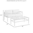 Crosley Furniture Ashford 2-piece Metal Outdoor Conversation Set in Gray