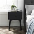 Crosley Furniture Landon Modern MDF Wood Night Stand in Matte Black