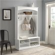 Crosley Furniture Bartlett Modern MDF and Birch Veneer Wood Hall Tree in White