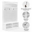 Crosley Furniture Bartlett Modern MDF and Birch Veneer Wood Hall Tree in White
