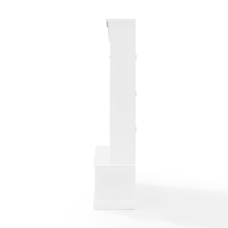 Crosley Furniture Bartlett Modern MDF and Birch Veneer Wood Hall Tree in White