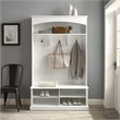 Crosley Furniture Bartlett Modern MDF and Birch Veneer Wood Hall Tree in White