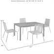 Crosley Furniture Fenton 5PC PE Wicker / Rattan Outdoor Dining Set in Gray