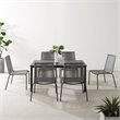 Crosley Furniture Fenton 7PC PE Wicker / Rattan Outdoor Dining Set in Gray