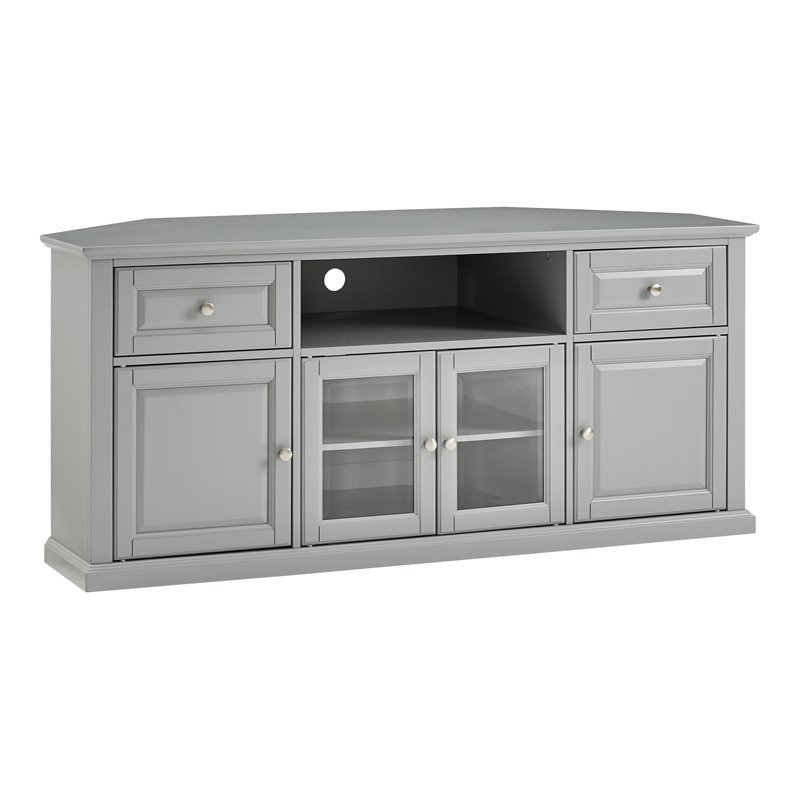 Crosley Furniture Legacy Modern Wood TV Stand for TVs up to 60" in Gray