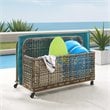 Crosley Furniture Ridley PE Wicker / Rattan Pool Storage Caddy in Natural