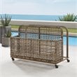 Crosley Furniture Ridley PE Wicker / Rattan Pool Storage Caddy in Natural