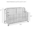 Crosley Furniture Ridley PE Wicker / Rattan Pool Storage Caddy in Natural