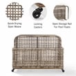 Crosley Furniture Ridley PE Wicker / Rattan Pool Storage Caddy in Natural
