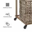 Crosley Furniture Ridley PE Wicker / Rattan Pool Storage Caddy in Natural