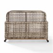 Crosley Furniture Ridley PE Wicker / Rattan Pool Storage Caddy in Natural