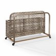 Crosley Furniture Ridley PE Wicker / Rattan Pool Storage Caddy in Natural