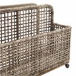 Crosley Furniture Ridley PE Wicker / Rattan Pool Storage Caddy in Natural