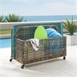 Crosley Furniture Ridley PE Wicker / Rattan Pool Storage Caddy in Natural
