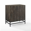 Crosley Furniture Jacobsen Wood Bar Cabinet in Brown Ash/Matte Black