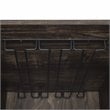 Crosley Furniture Jacobsen Wood Bar Cabinet in Brown Ash/Matte Black