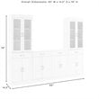 Crosley Furniture Stanton 3PC Entertainment Center/Sideboard & Pantry Set White